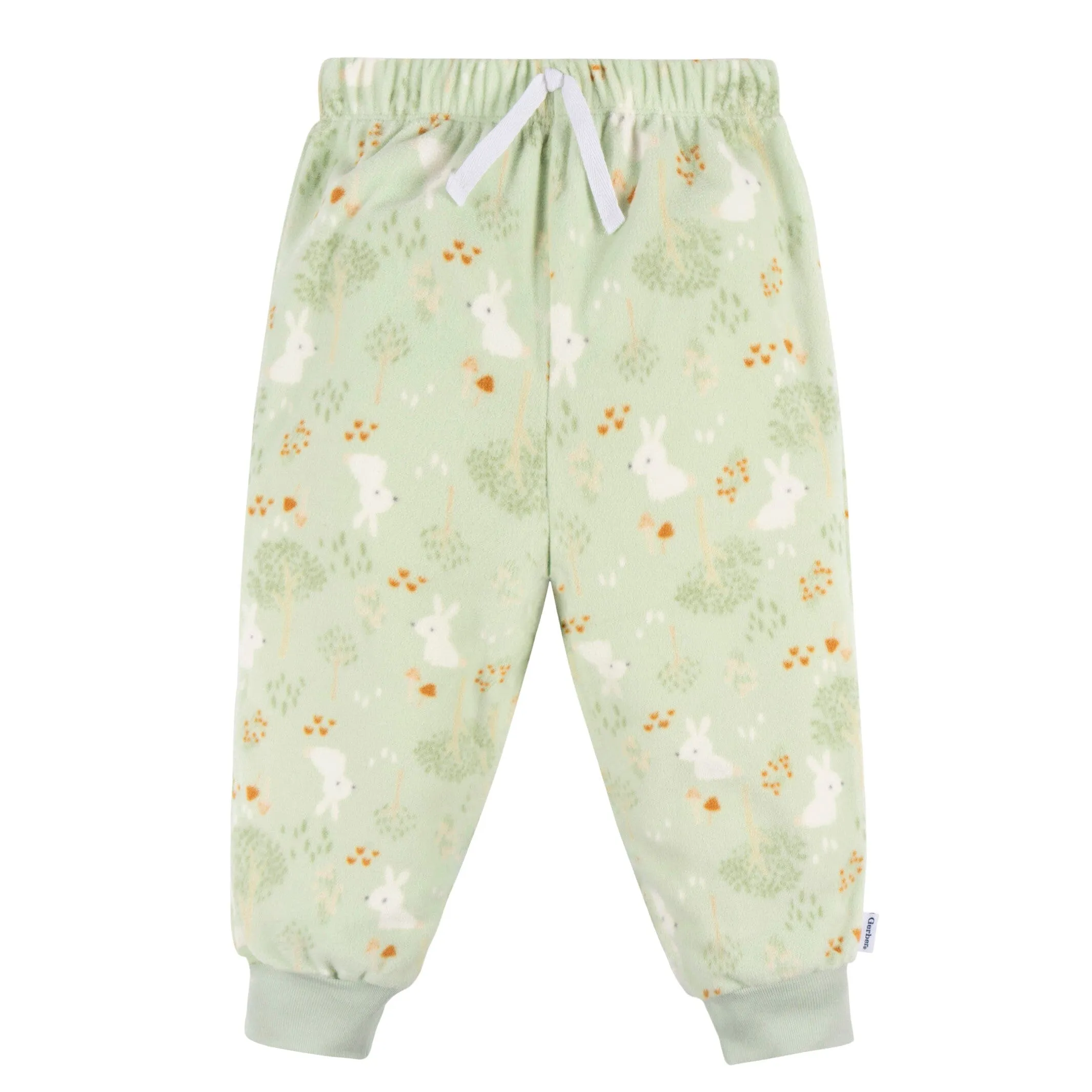 2-Piece Infant & Toddler Girls Green Forrest Fleece Pajamas