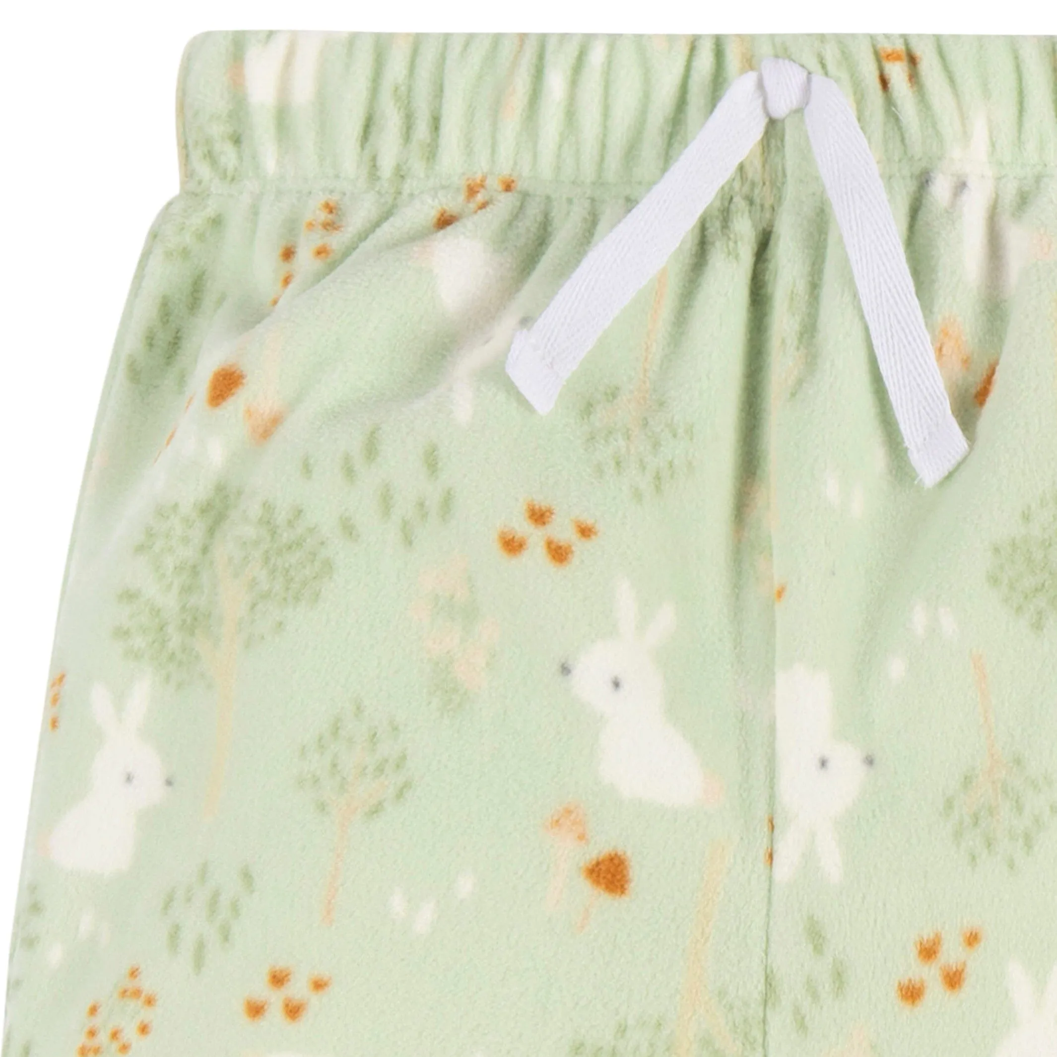 2-Piece Infant & Toddler Girls Green Forrest Fleece Pajamas