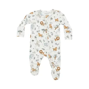2-Way Zipper Footie - Delicate Safari by Angel Dear