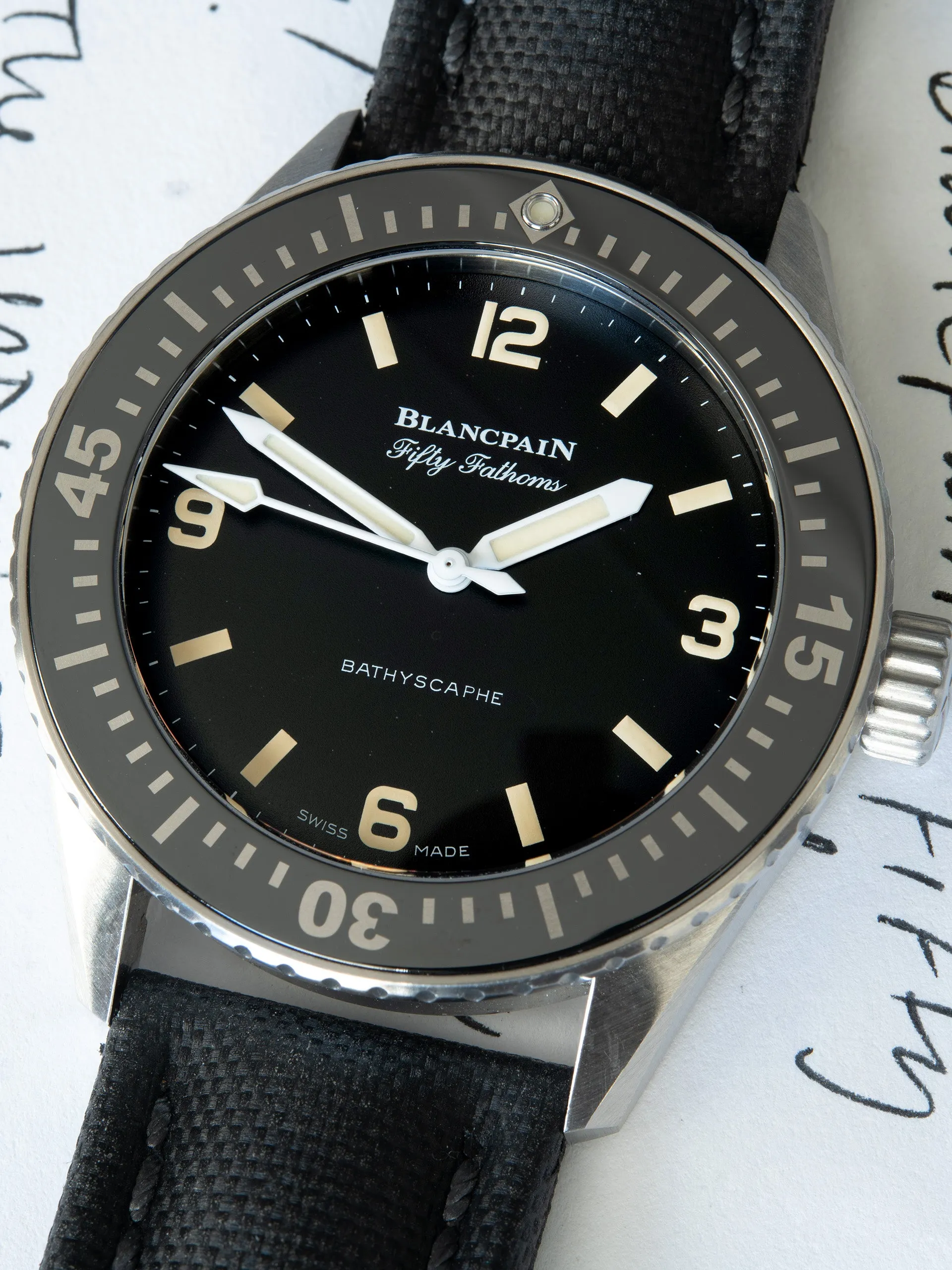 2019 Blancpain Fifty-Fathoms Bathyscaphe (Ref. 5100/1130) "Hodinkee Limited Edition" W/ Full Set