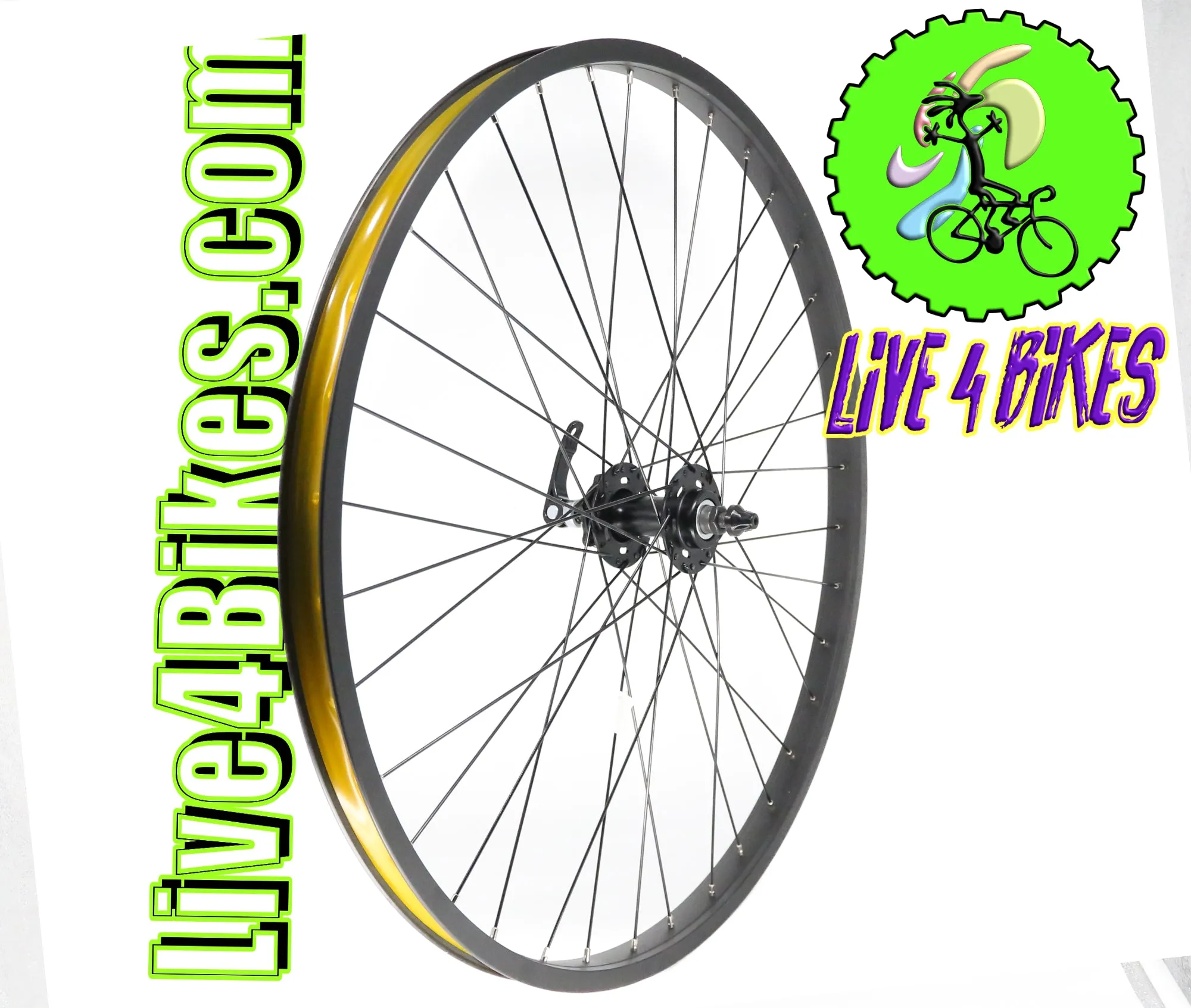 26 in Front Wheel Rim Disc brakes QR  - Live 4 Bikes