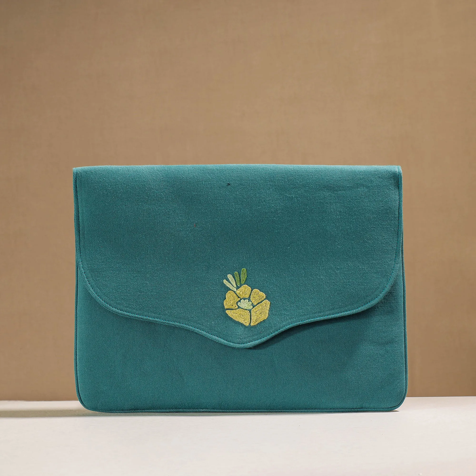 Aari Hand Embroidery Cotton Duck IPad Sleeve (10 x 13 in)