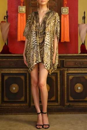 Animal Print caftan top 1