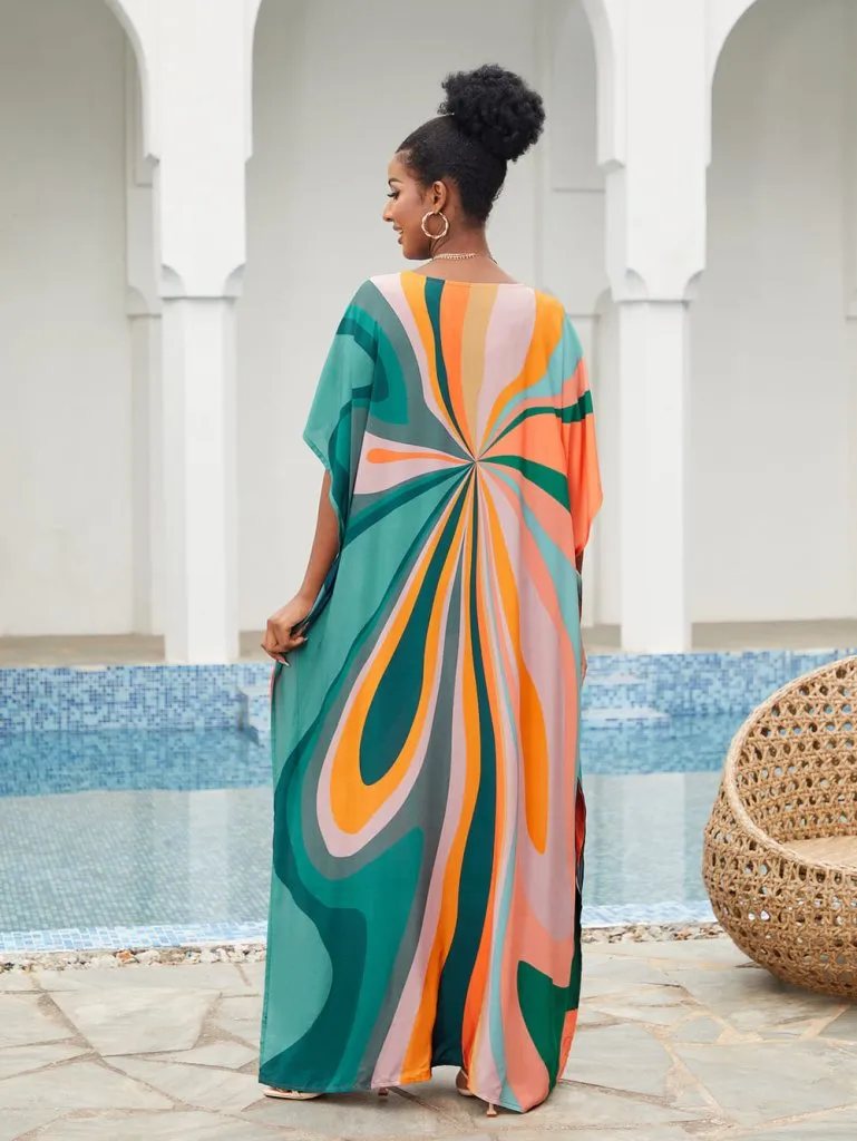 Batwing Sleeve Designer Kaftan Dresses