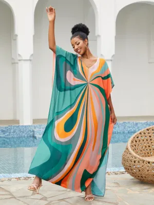 Batwing Sleeve Designer Kaftan Dresses