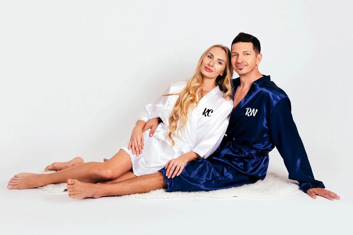 Best Mom and Best Dad Matching Satin Robes for Couple