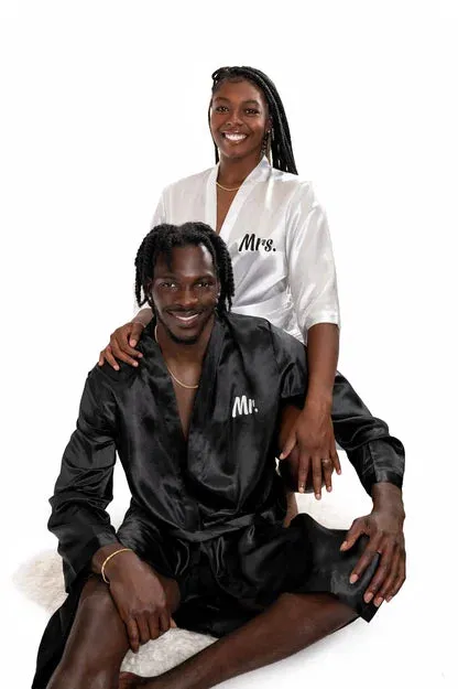 Best Mom and Best Dad Matching Satin Robes for Couple