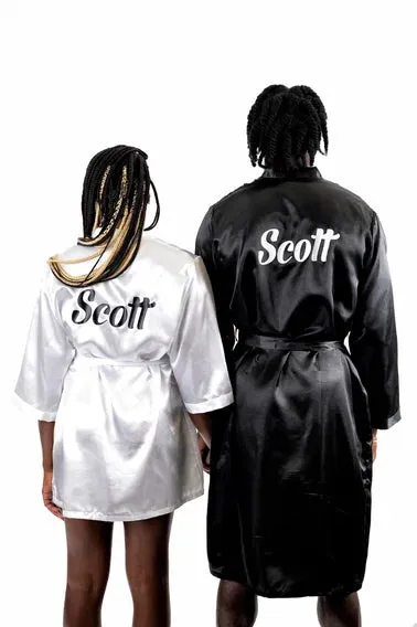 Best Mom and Best Dad Matching Satin Robes for Couple