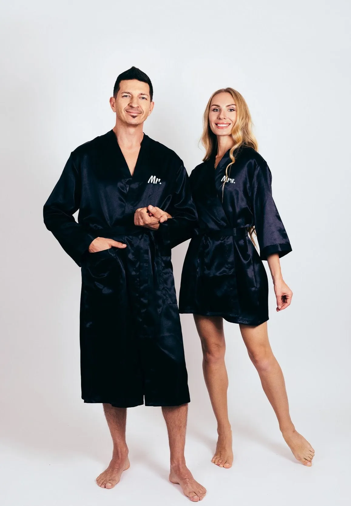 Best Mom and Best Dad Matching Satin Robes for Couple
