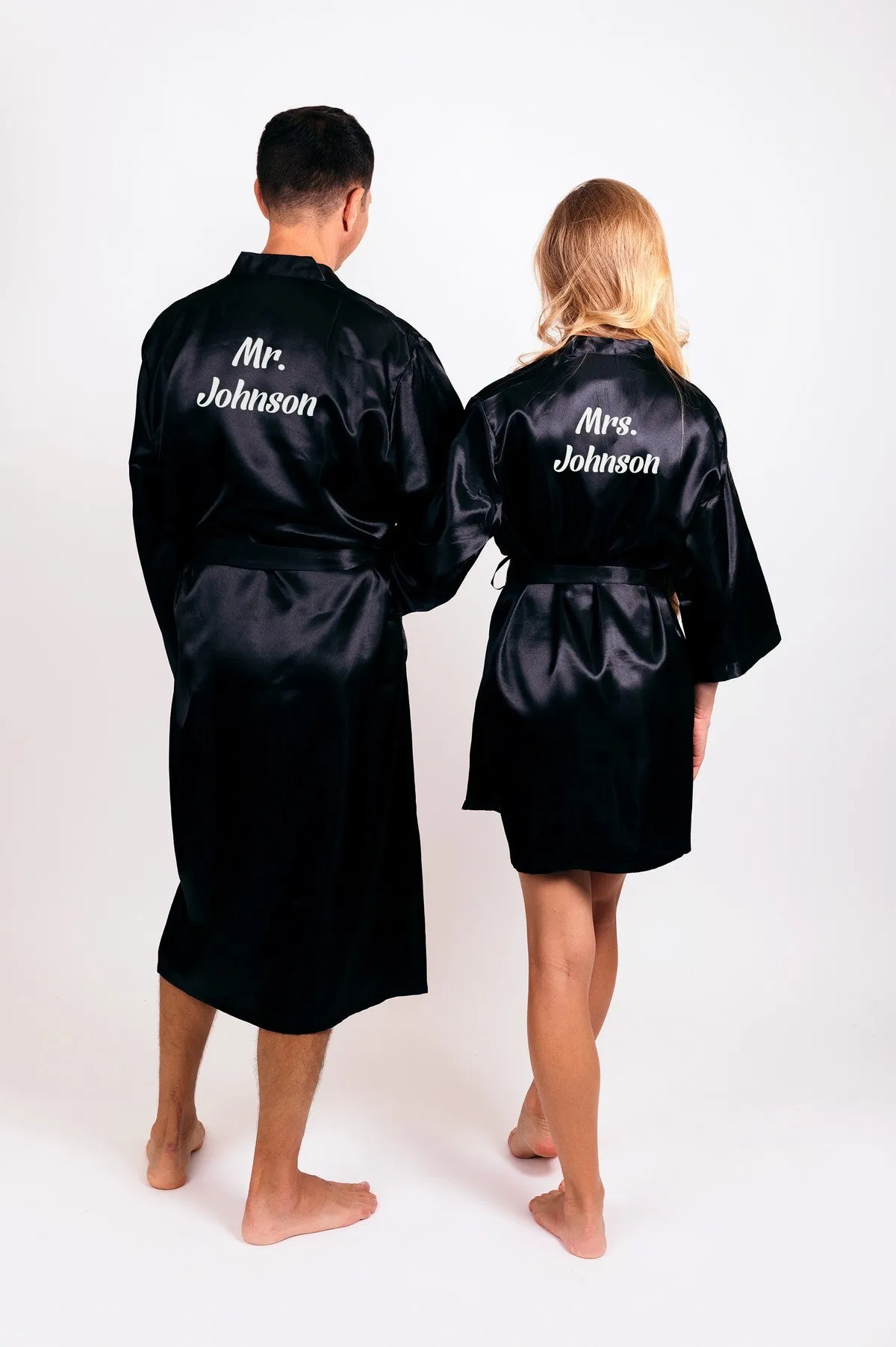 Best Mom and Best Dad Matching Satin Robes for Couple