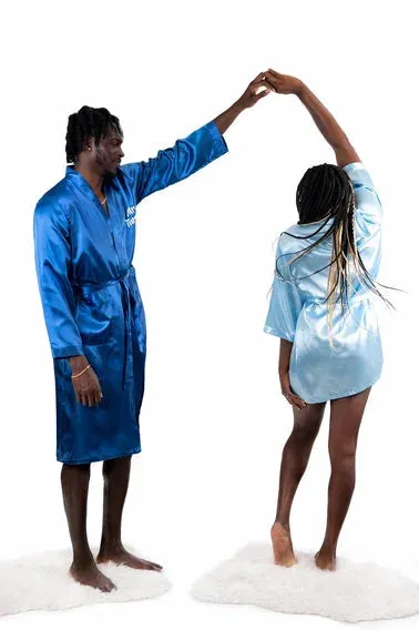 Best Mom and Best Dad Matching Satin Robes for Couple