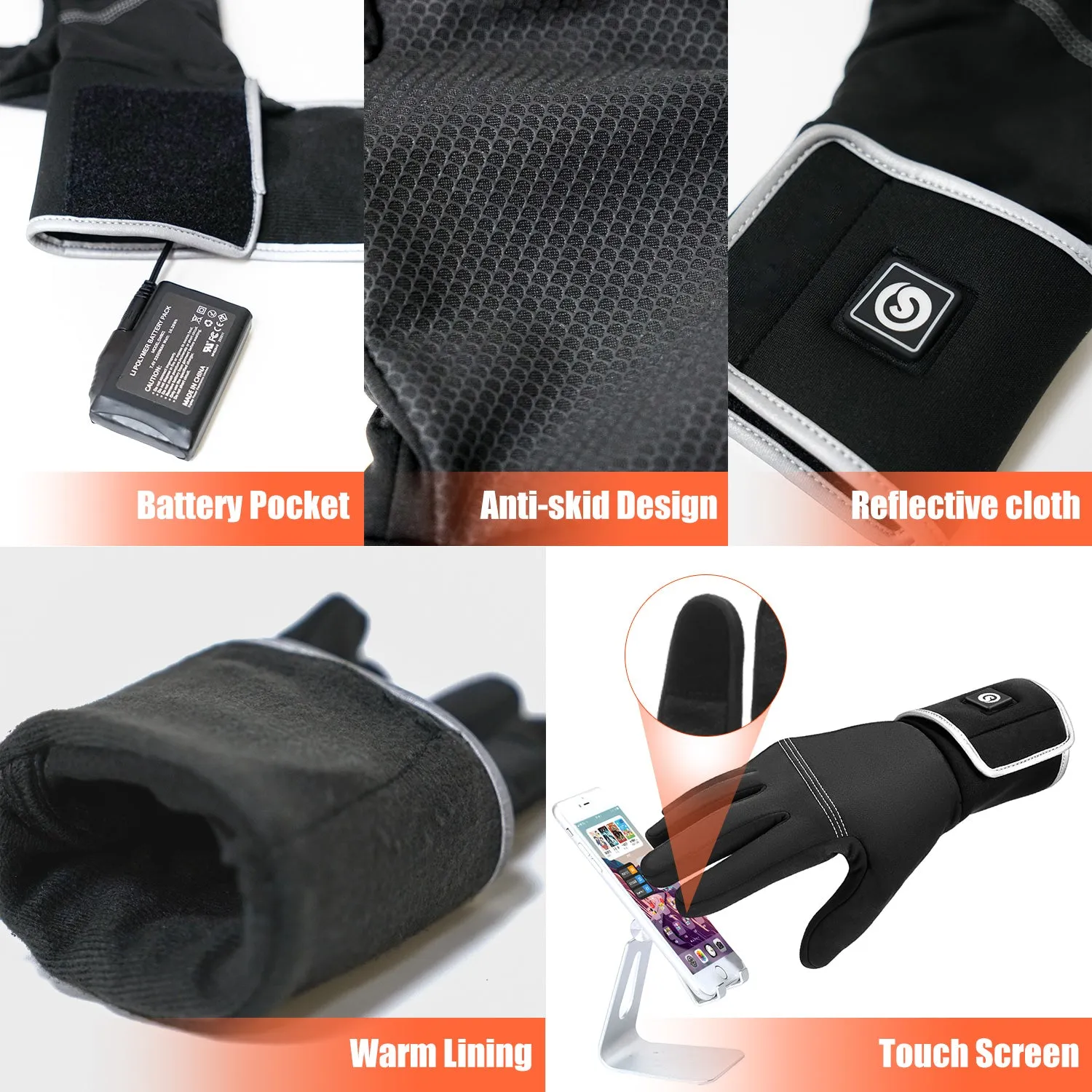 BH06 Heated Battery Liners Gloves