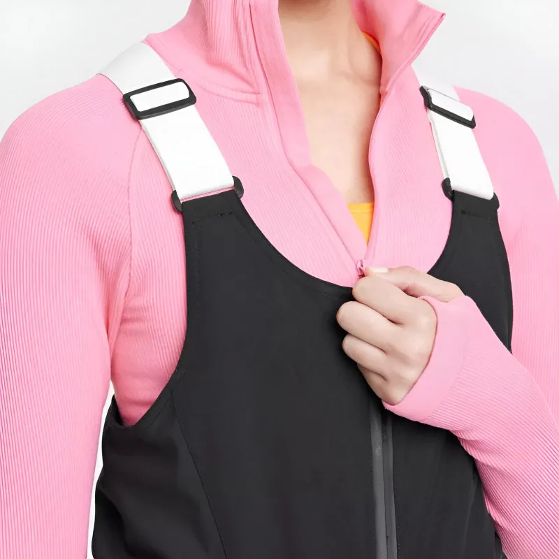 Bib Pants With Adjustable Straps And Zip Pockets