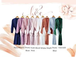 Bridesmaid Lace Robes | Bridesmaid Gifts | Bridal Party Robes | Satin Robe | Wedding Robes | Lace Bridal Robe