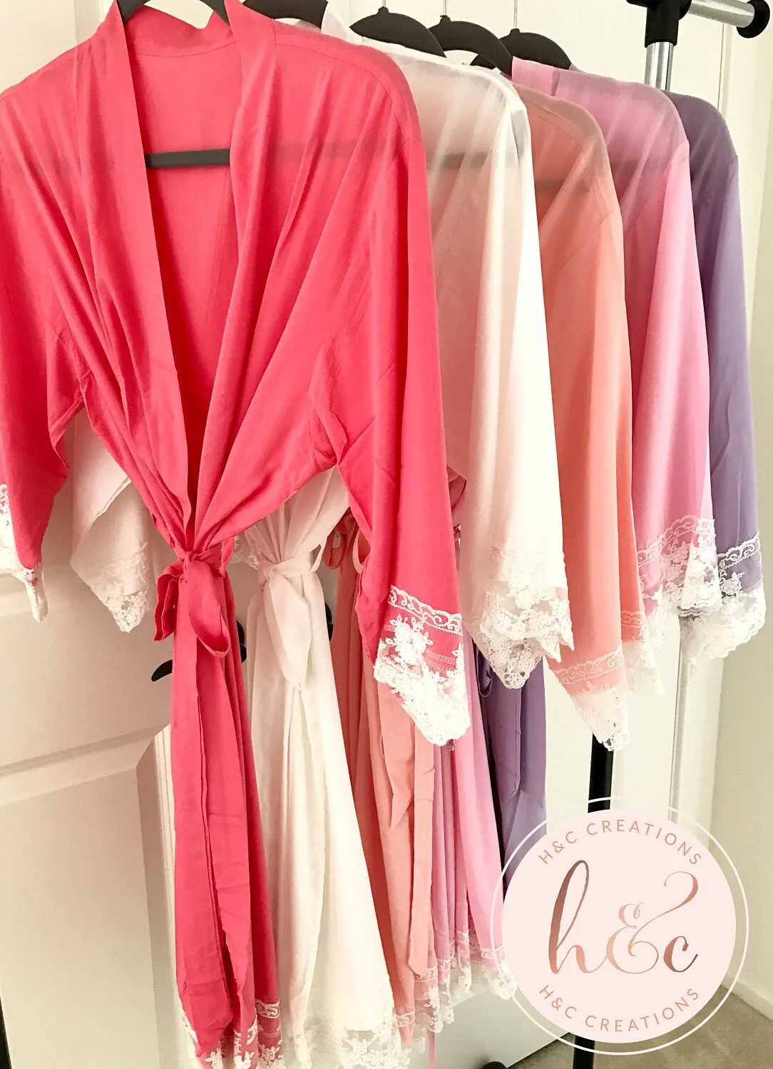 Bridesmaid Robes, Lace Robe, Bridal Robe Set, Bridal Party Robe, Monogram Robes, Custom Robes, Bridesmaid Gifts, Wedding Robes