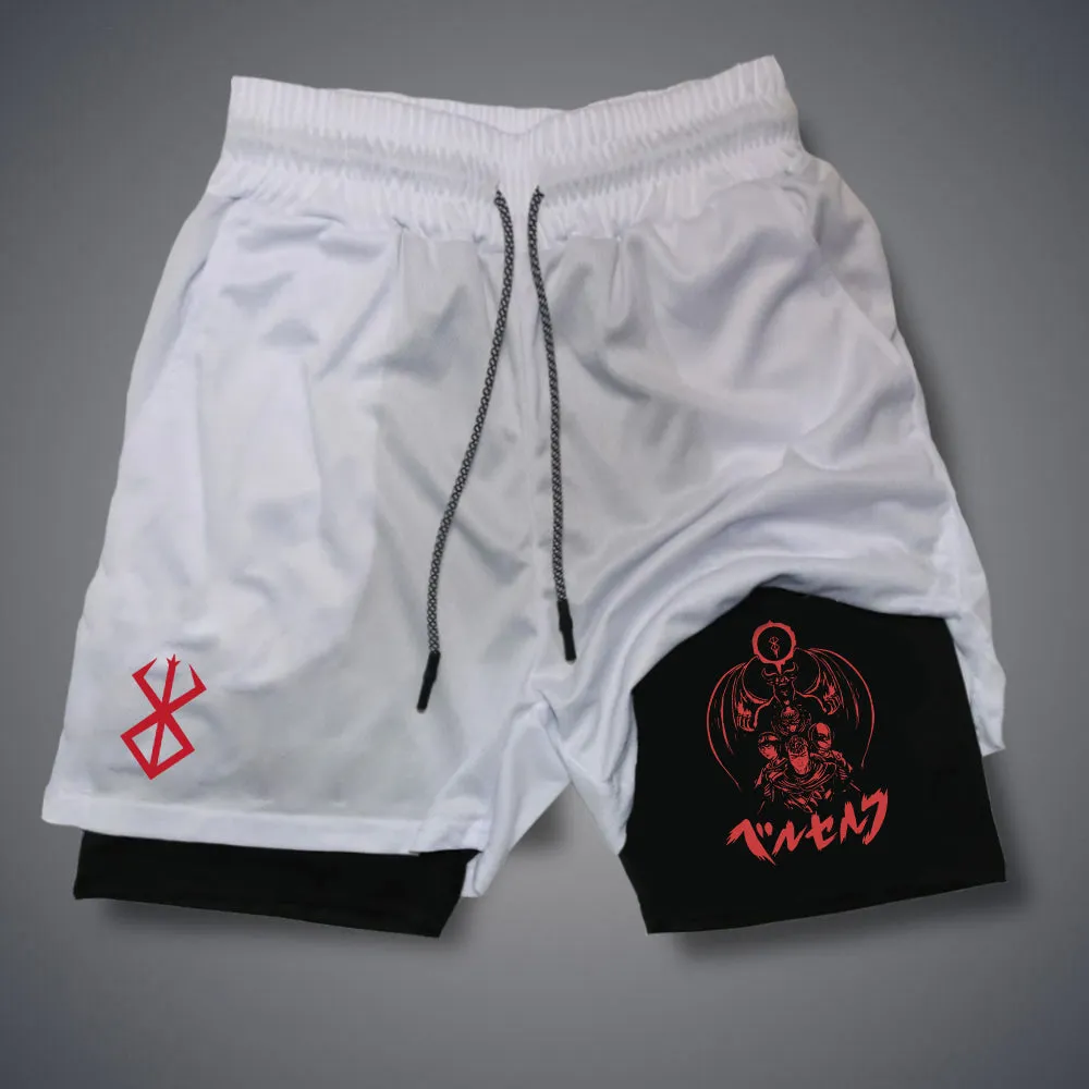 Carter - Men's 2-in-1 Compression Running Shorts