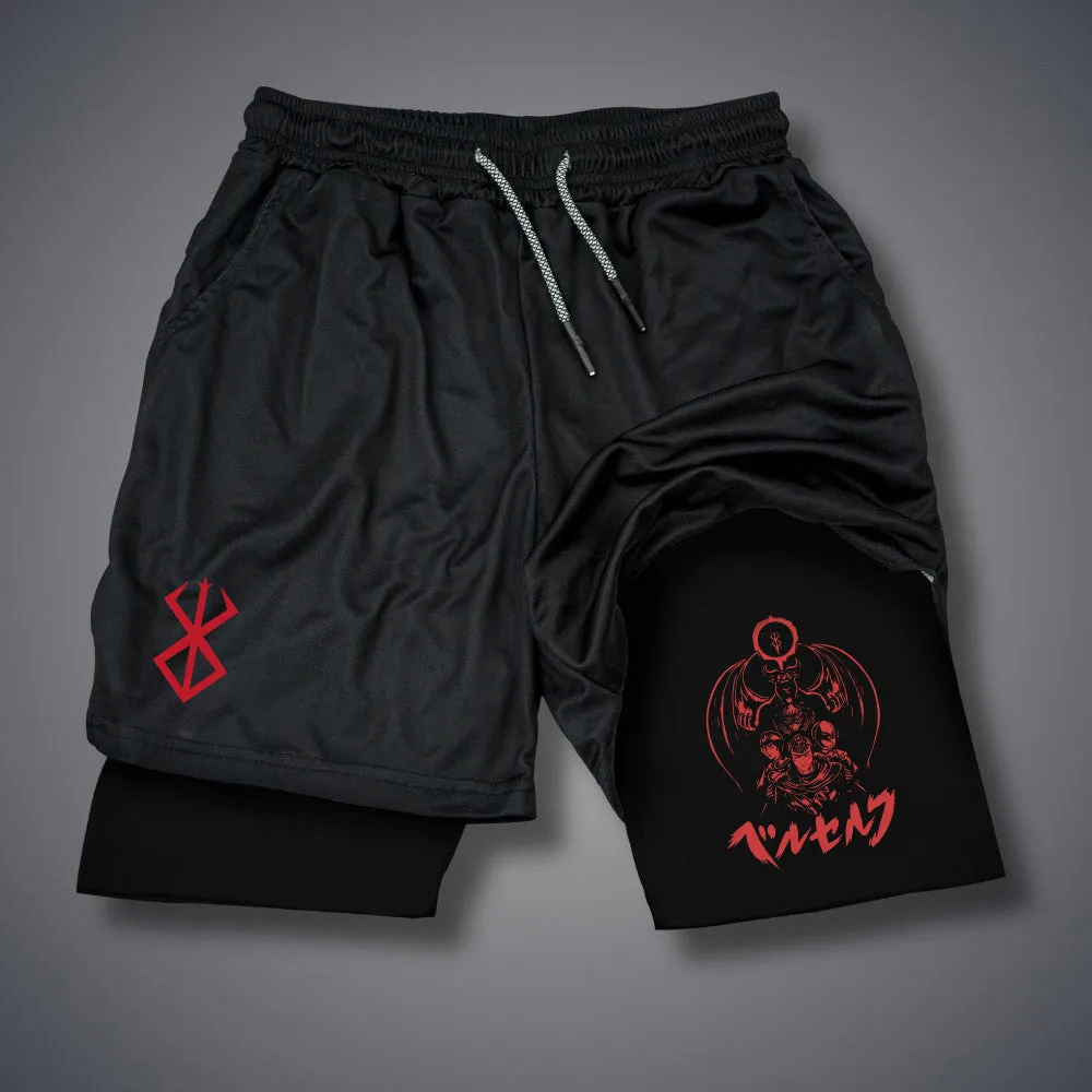 Carter - Men's 2-in-1 Compression Running Shorts