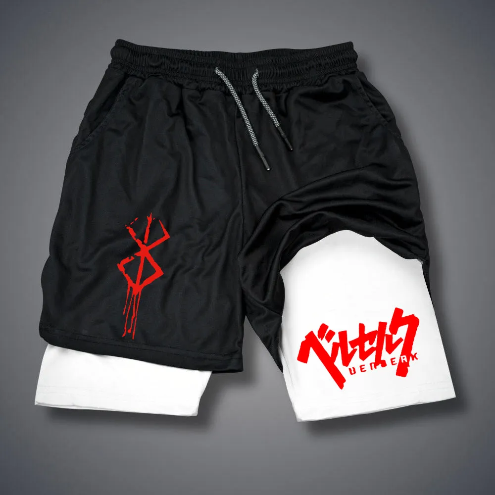 Carter - Men's 2-in-1 Compression Running Shorts