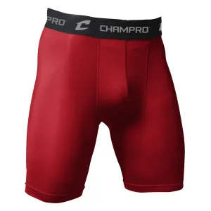 CHAMPRO COMPRESSION SHORTS-SCARLET