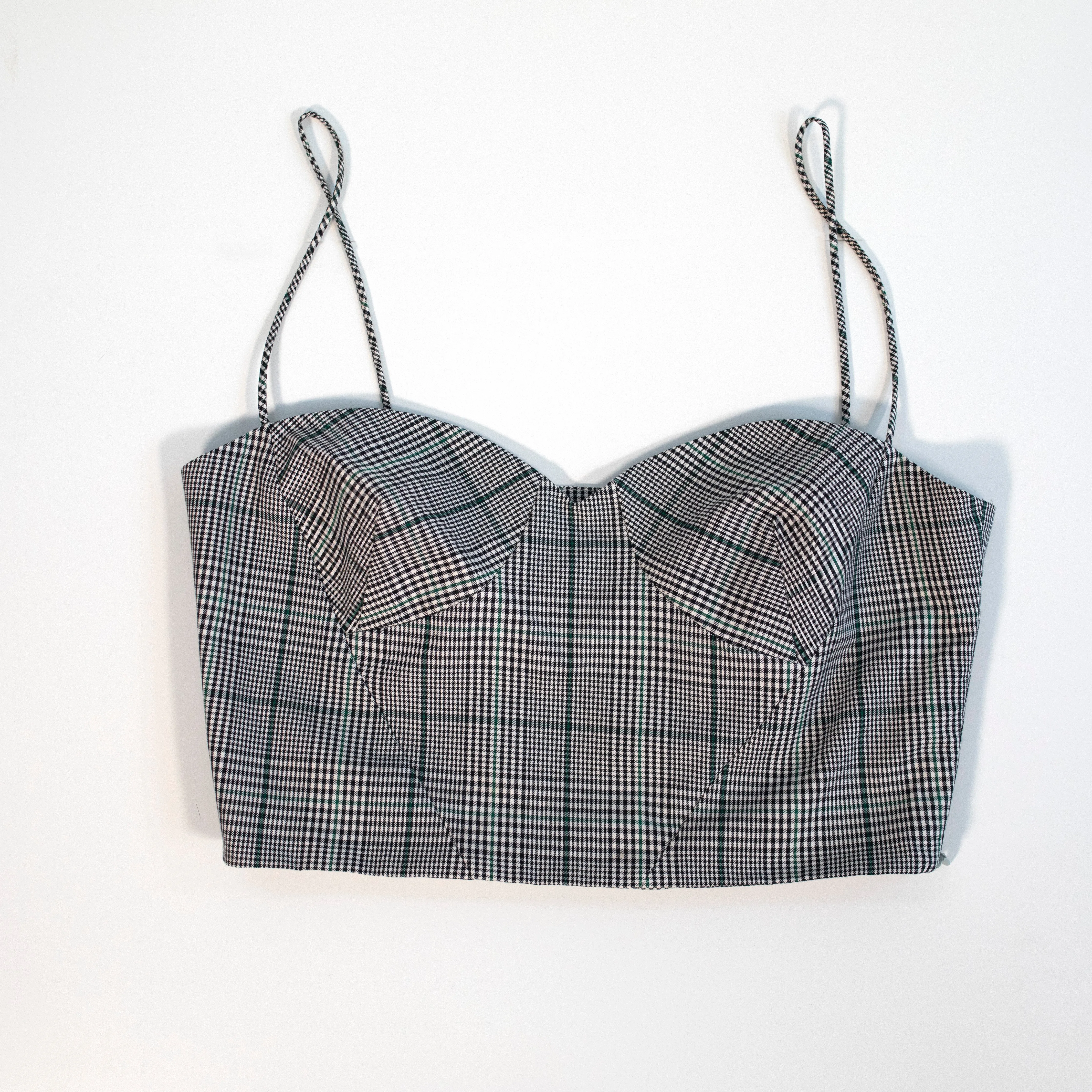 Crop Top in Grey Check