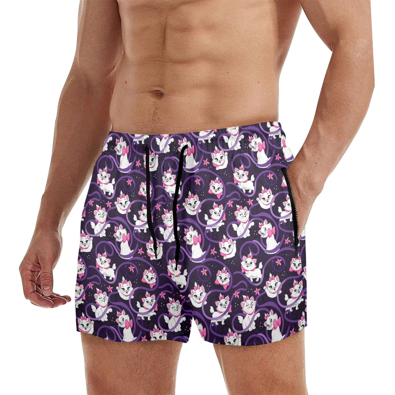 Disney Aristocats Marie Because I'm A Lady Men's Quick Dry Athletic Shorts