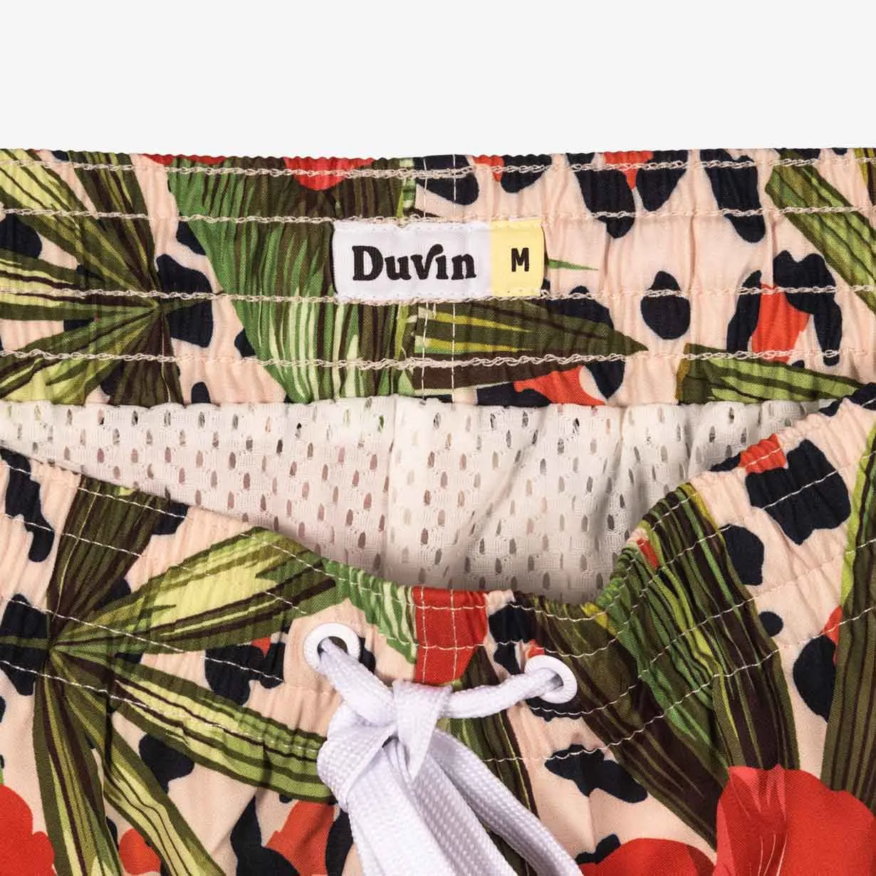 Duvin - "Leo Floral" Swim Short - Polyester Spandex Quick Dry