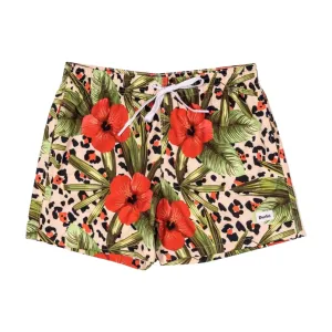 Duvin - "Leo Floral" Swim Short - Polyester Spandex Quick Dry