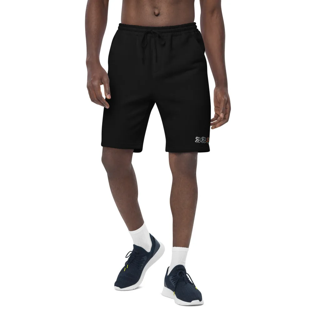 EMBROIDERED SSSJ COLORS Men's fleece shorts