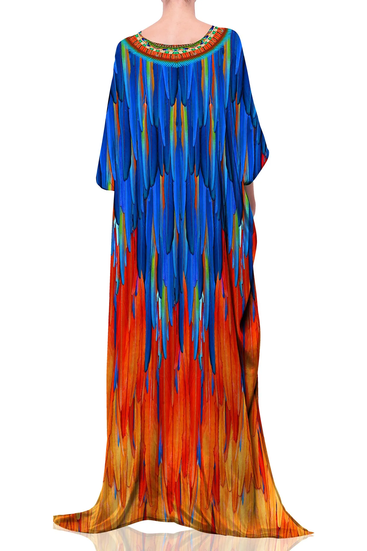 Feather Caftan Dress