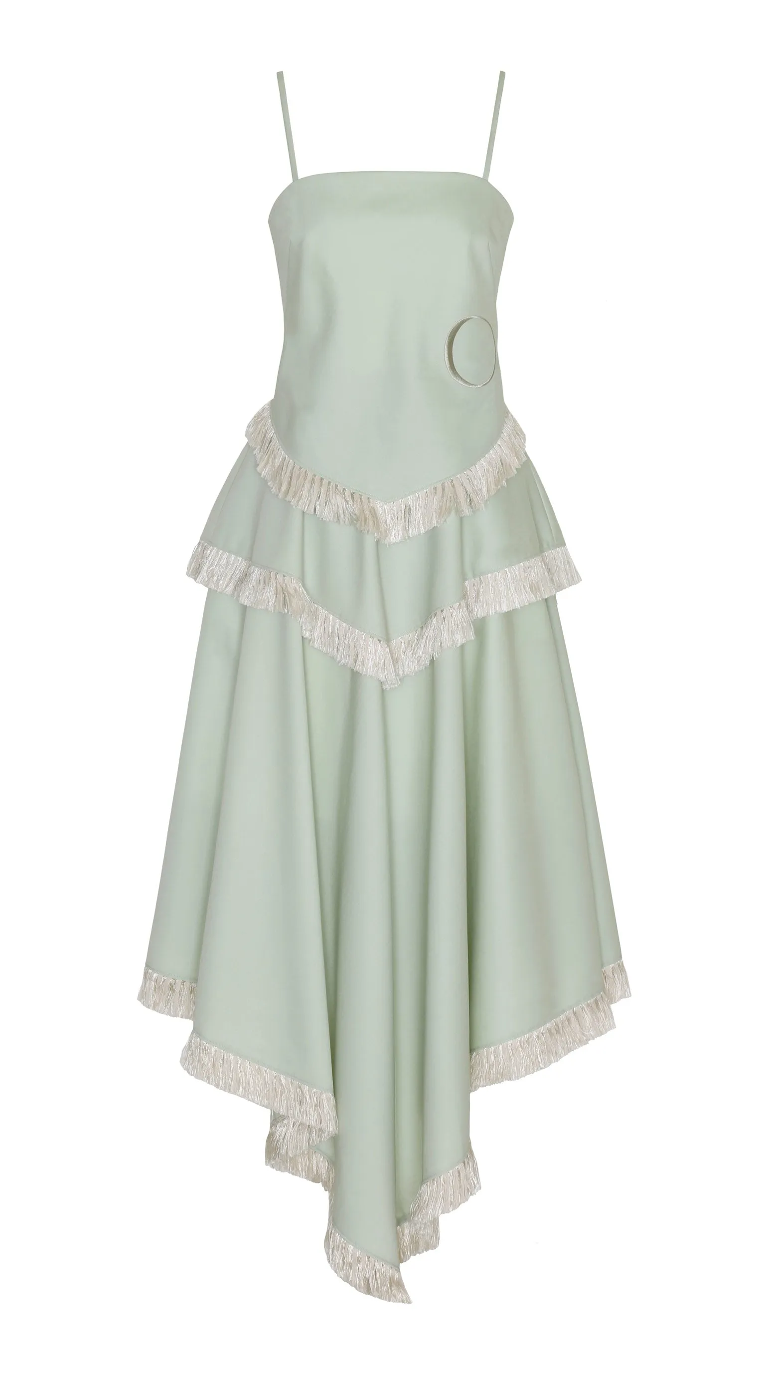 FRANJA TROPICAL WOOL OPEN BACK DRESS