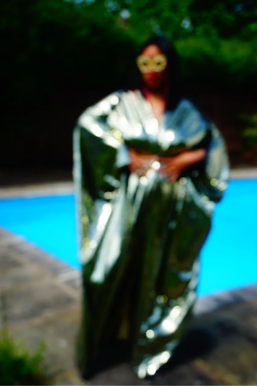 Gold Sequin Studio 54 Sparkle Sequin Kaftan Gown / Kimono Robe