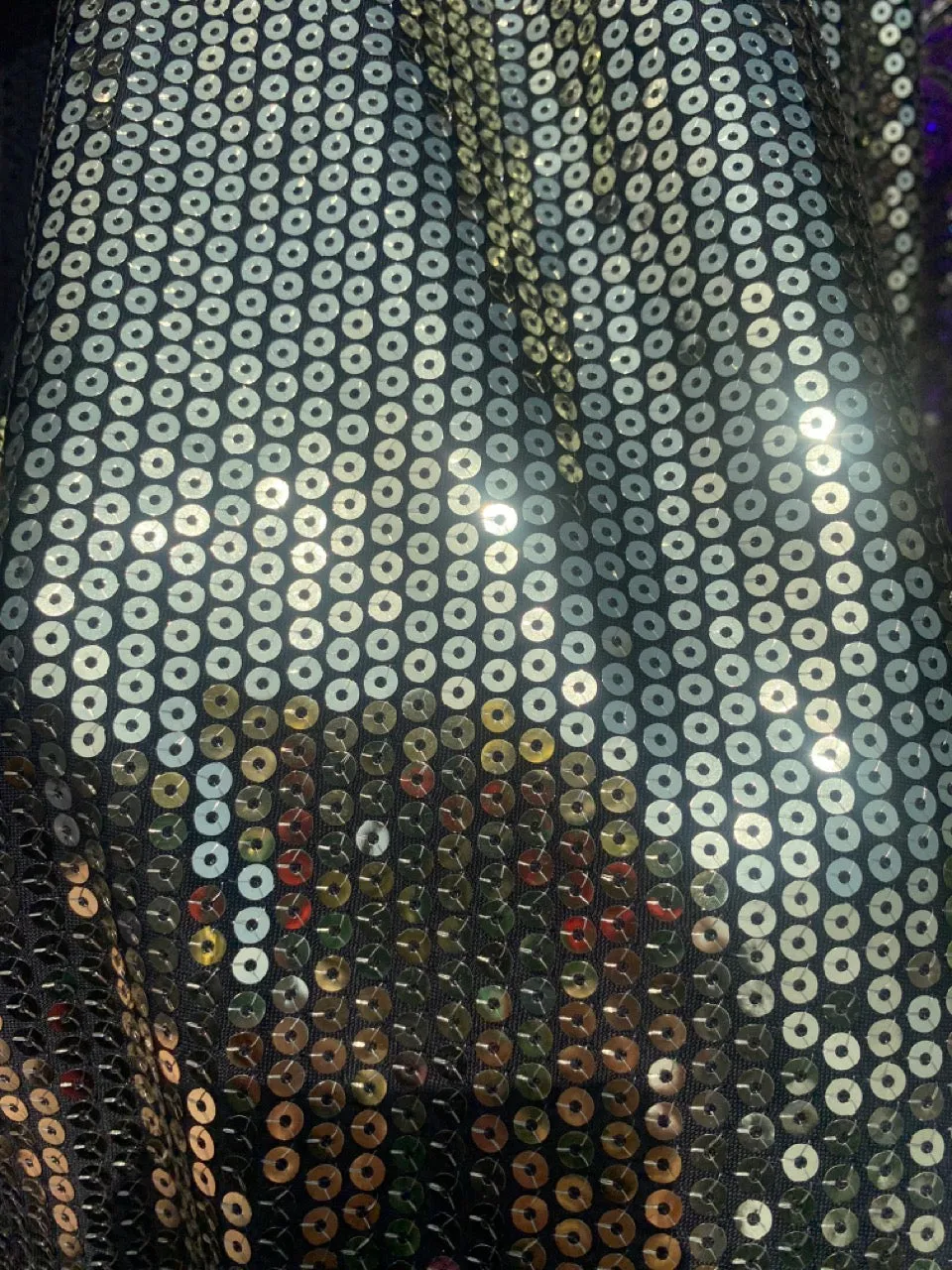 Gold Sequin Studio 54 Sparkle Sequin Kaftan Gown / Kimono Robe