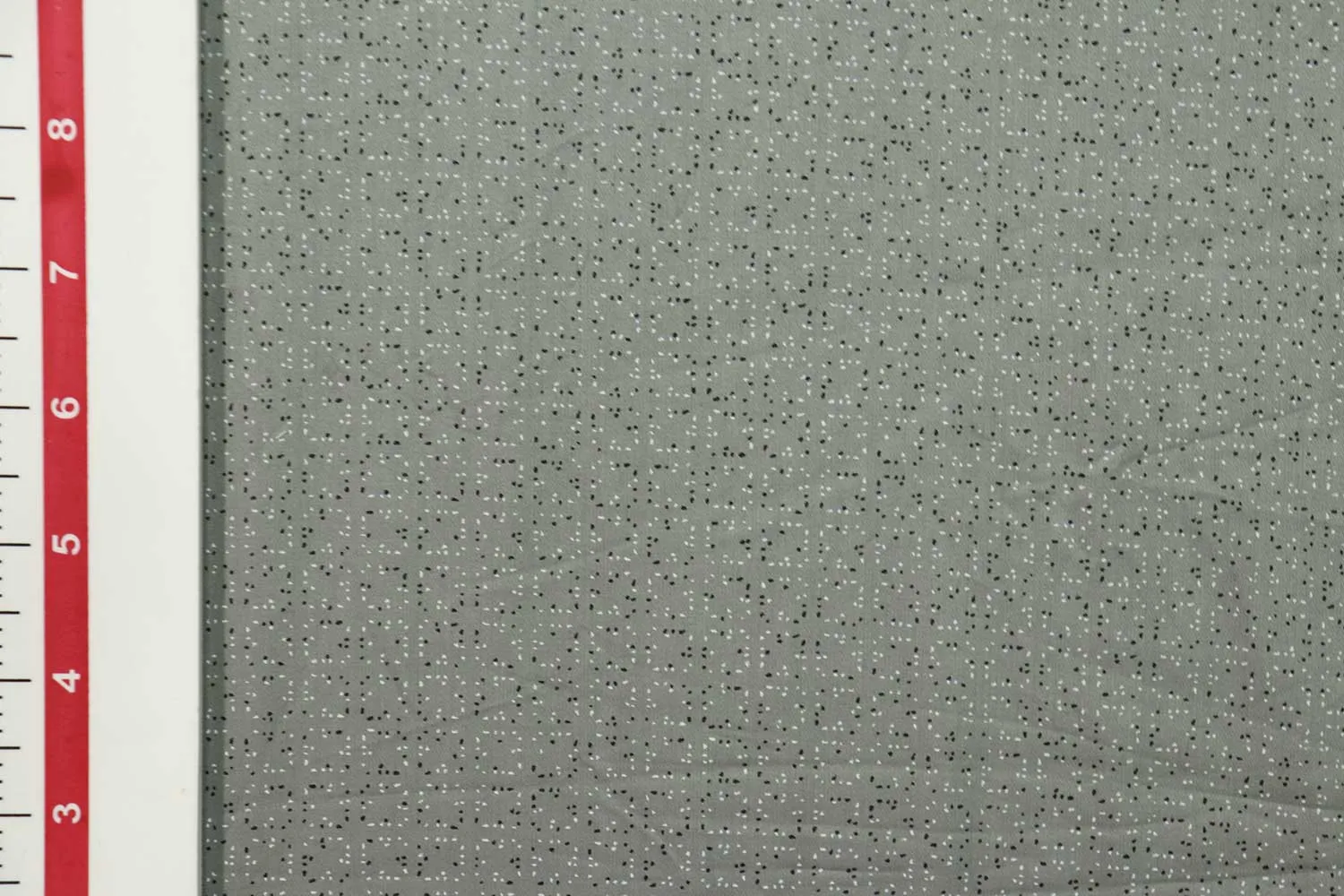 Gray Abstract Printed Cotton Satin Fabric