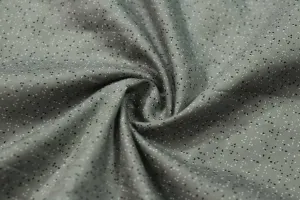 Gray Abstract Printed Cotton Satin Fabric