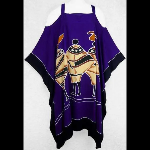 Hand-Painted Batik Africa Dress