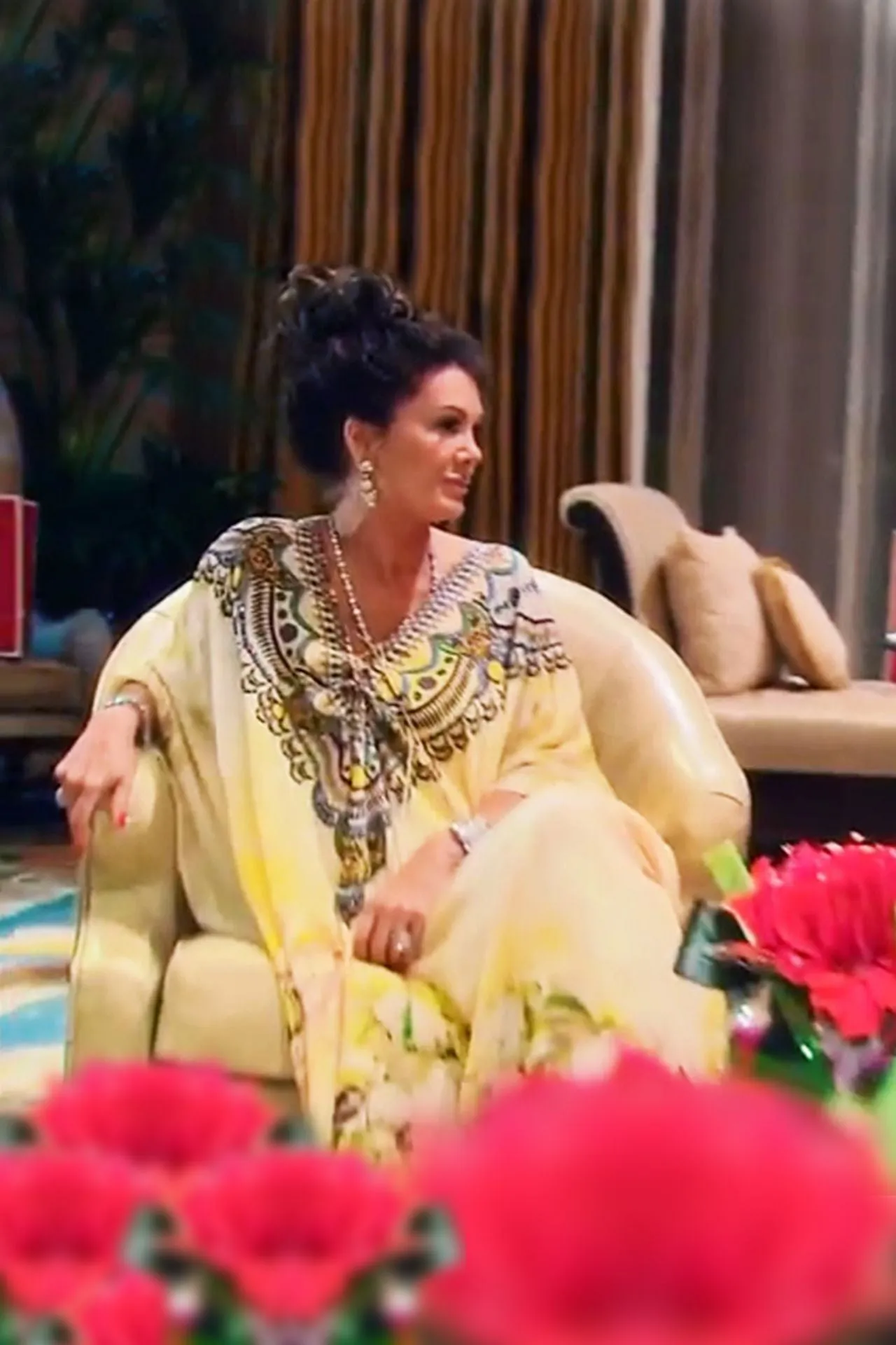 High End Caftan dress Cherry Blossom