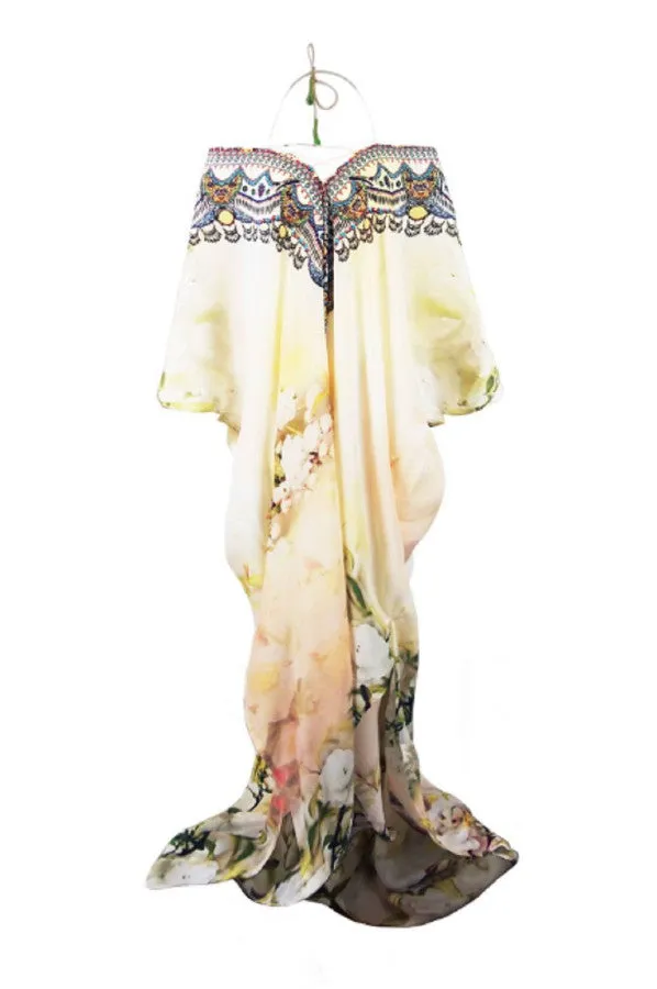 High End Caftan dress Cherry Blossom