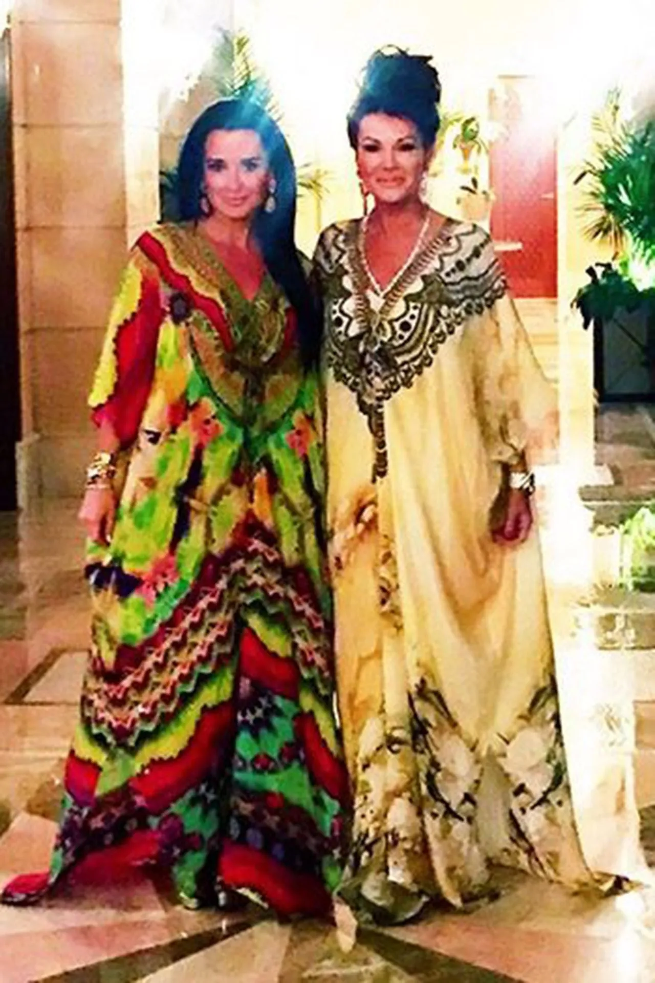 High End Caftan dress Cherry Blossom