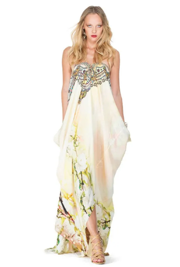 High End Caftan dress Cherry Blossom