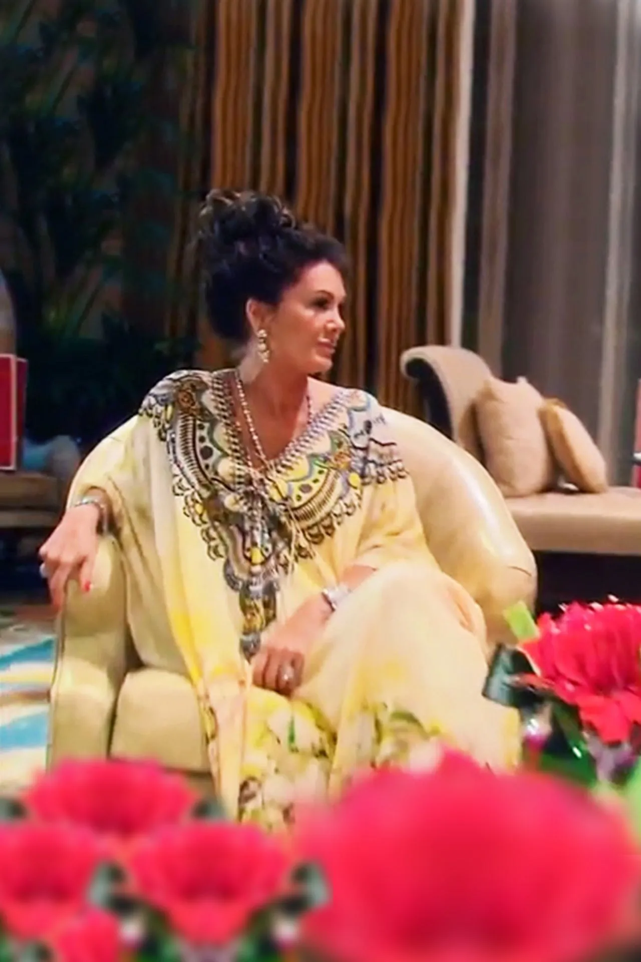 High End Caftan dress Cherry Blossom