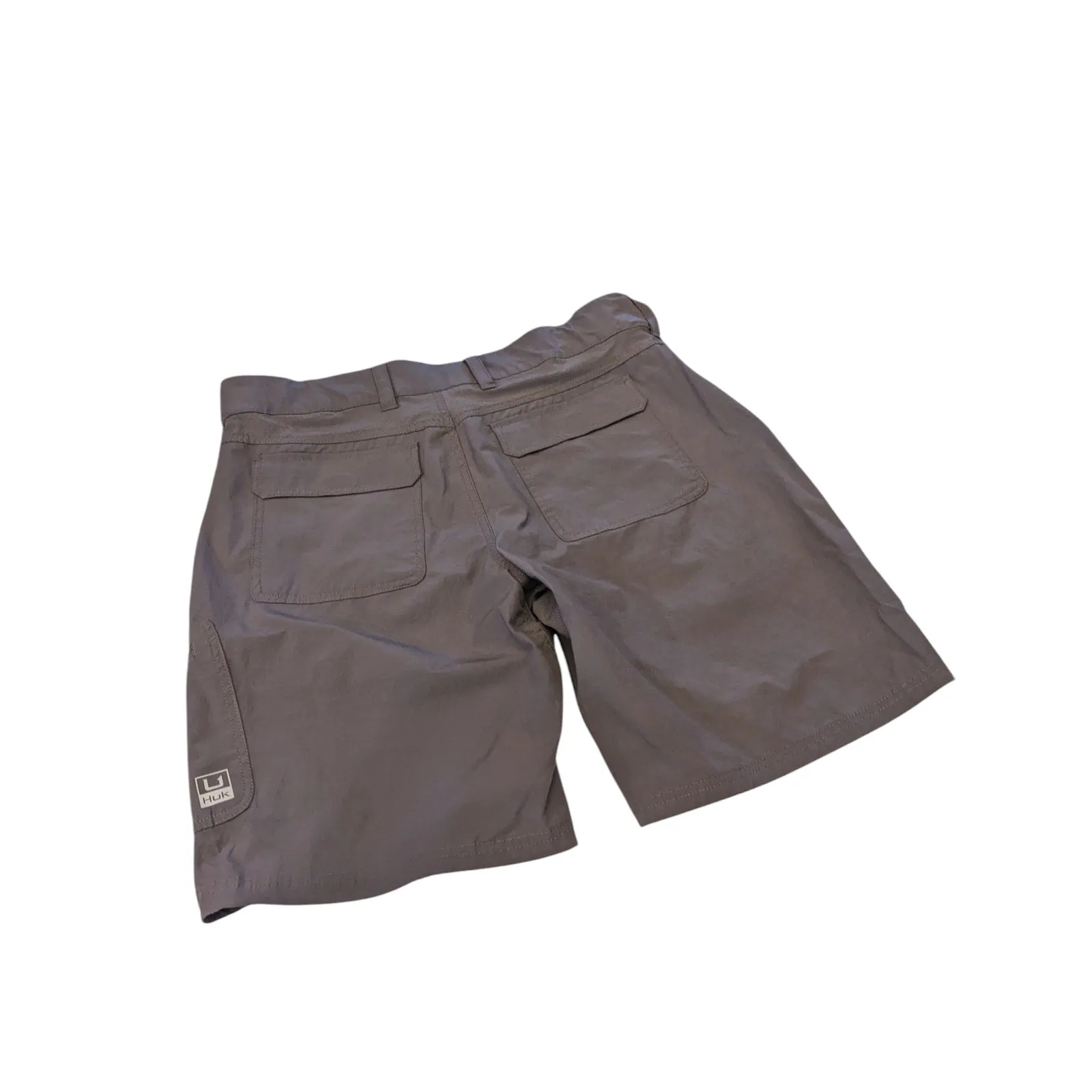 Huk Fishing Shorts Men XL Gray Quick Dry Lightweight Performance Outdoor Pockets
