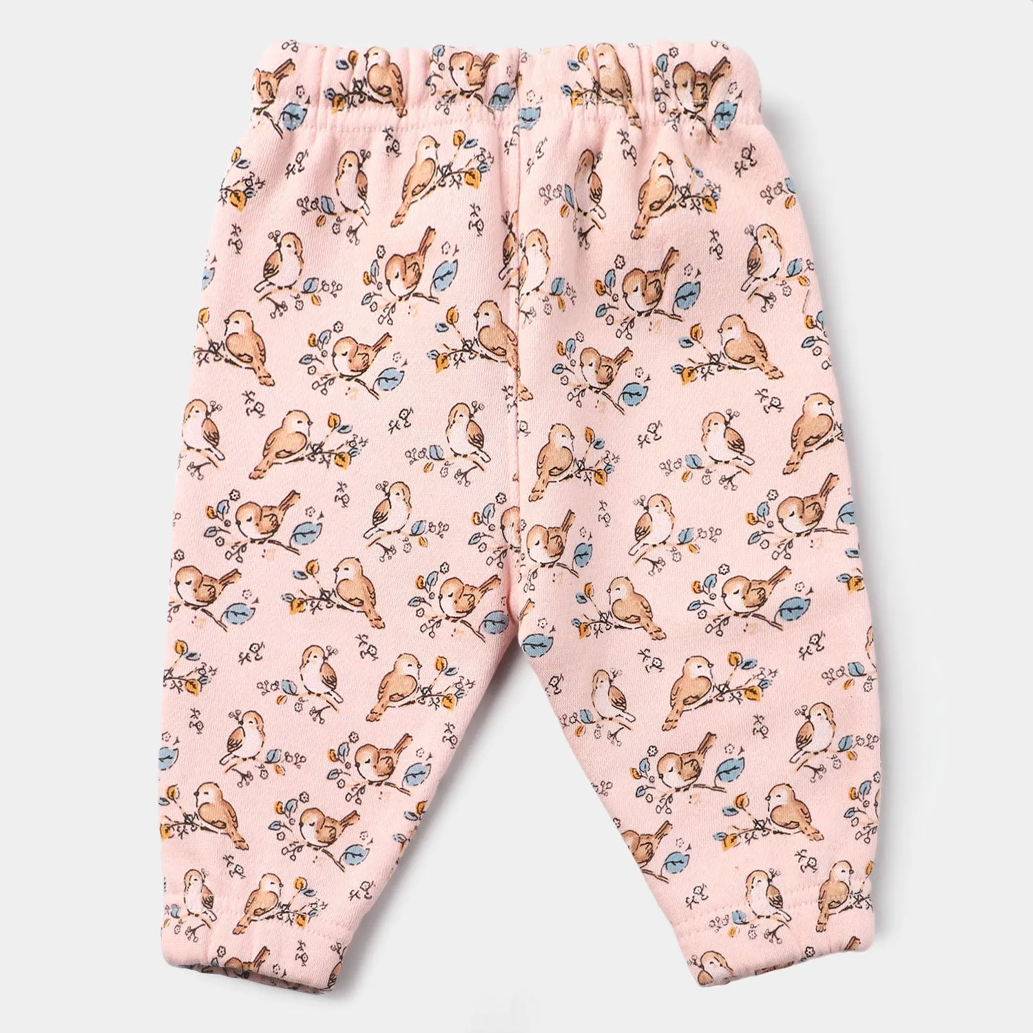 Infant Fleece Girls Sleeping Pajama Birds - Light Pink