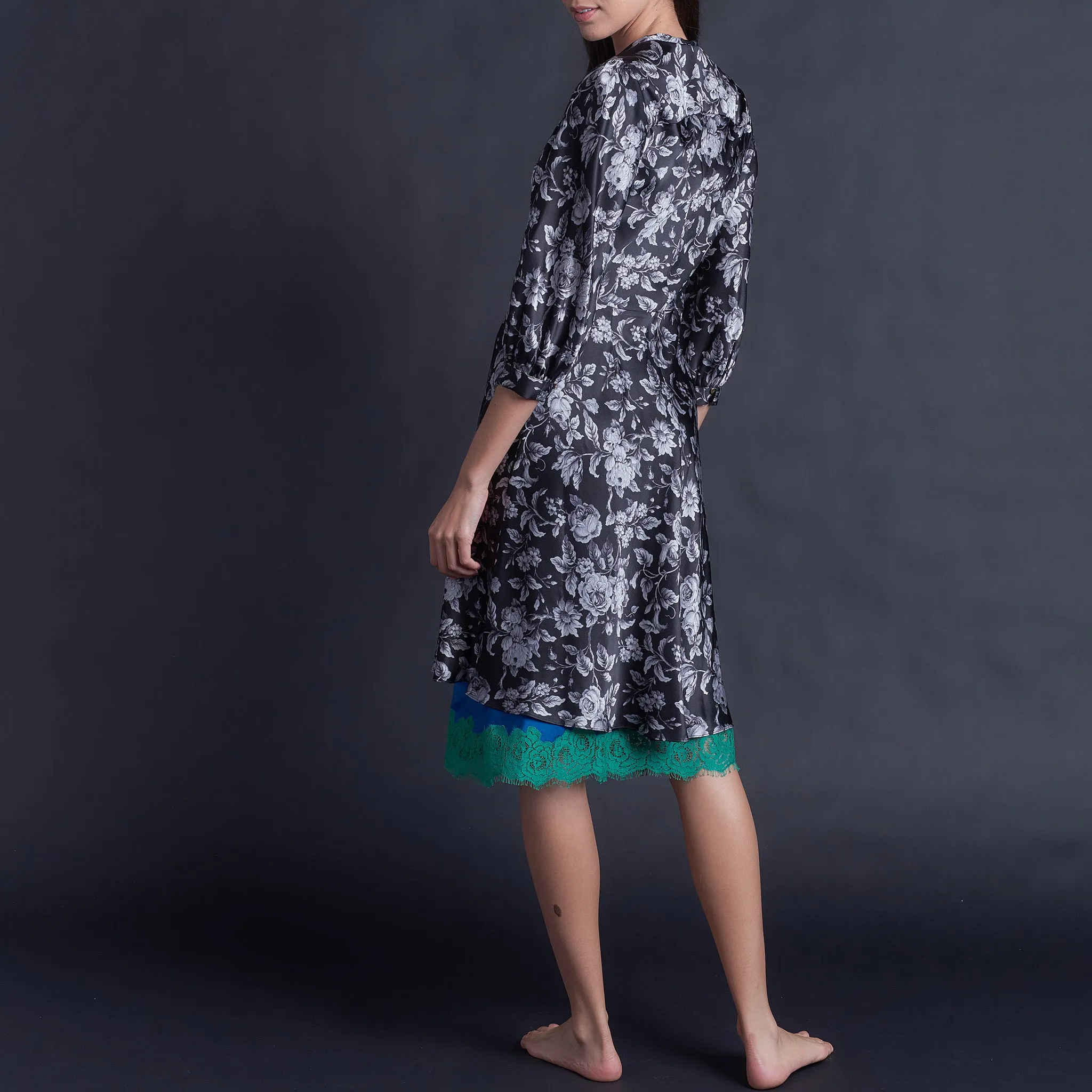 Maia Duster in Gracefully Liberty Print Silk Satin