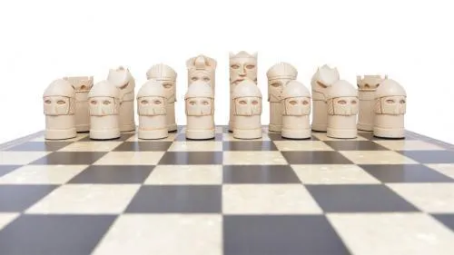 Masked Chess Pieces - SAC Antiqued