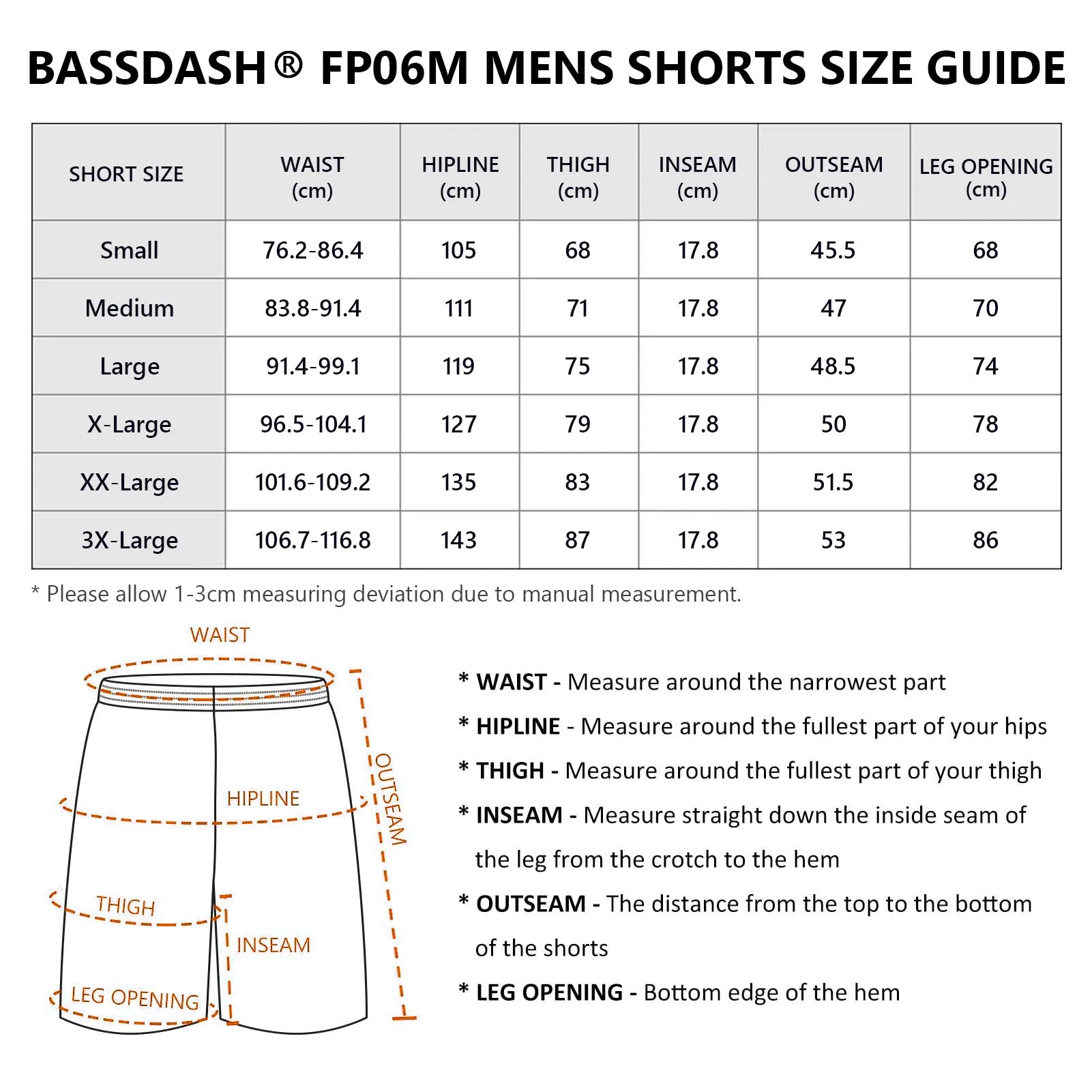Men's 7" UPF 50  Quick Dry Fishing Shorts FP06M