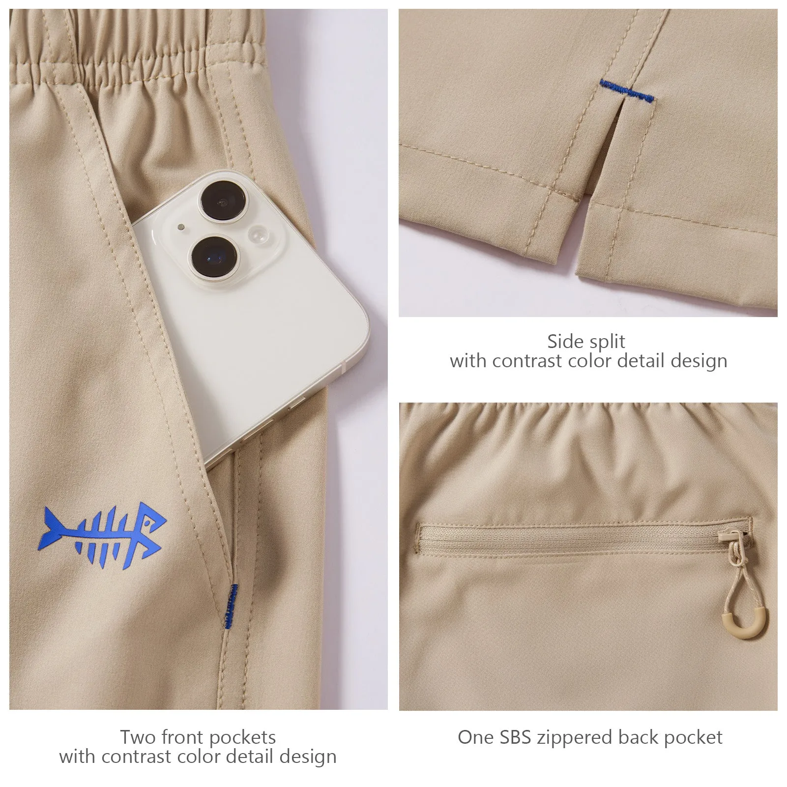 Men's 7" UPF 50  Quick Dry Fishing Shorts FP06M