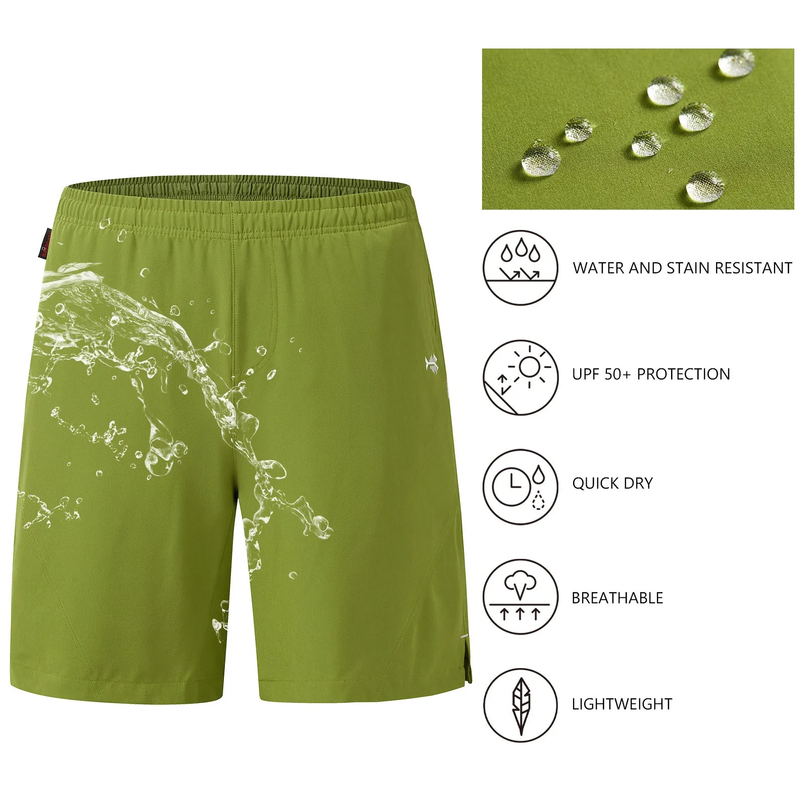 Men's 7" UPF 50  Quick Dry Fishing Shorts FP06M