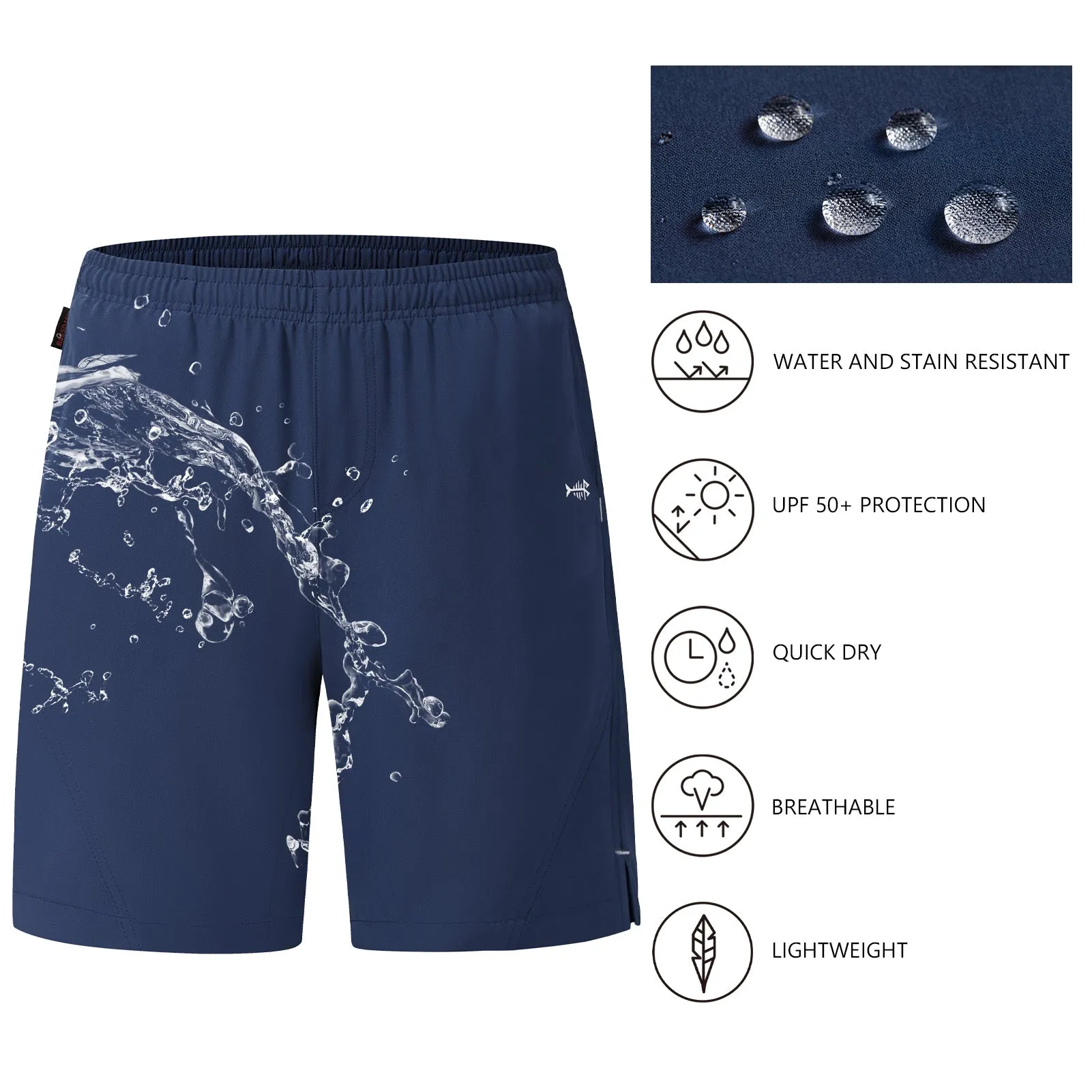 Men's 7" UPF 50  Quick Dry Fishing Shorts FP06M