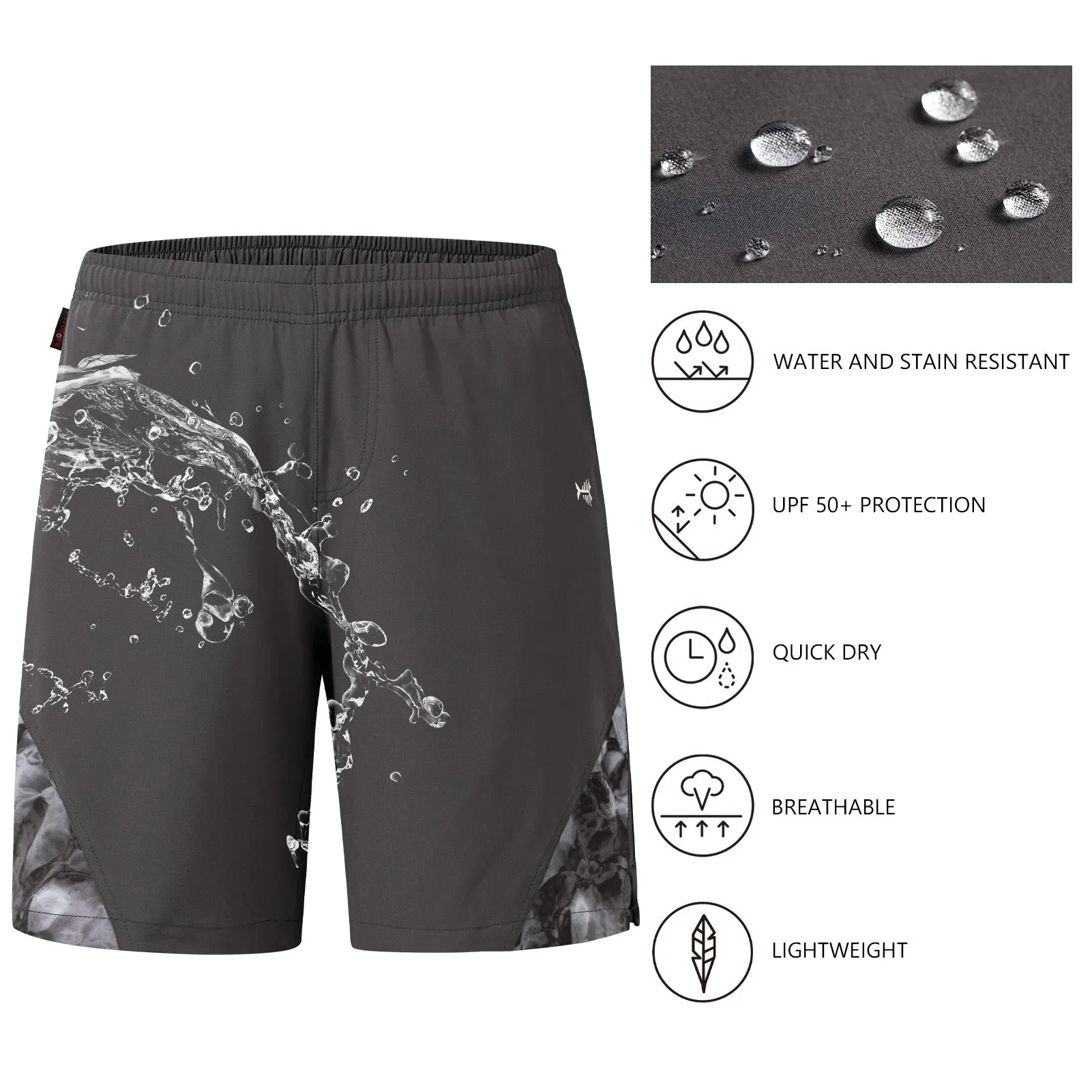 Men's 7" UPF 50  Quick Dry Fishing Shorts FP06M