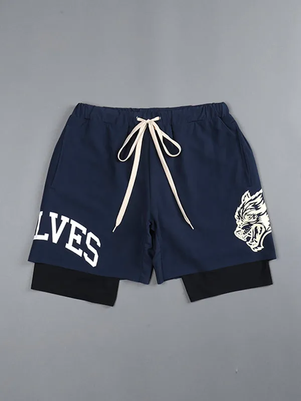 Men's Double Layer Quick Dry Sports Shorts